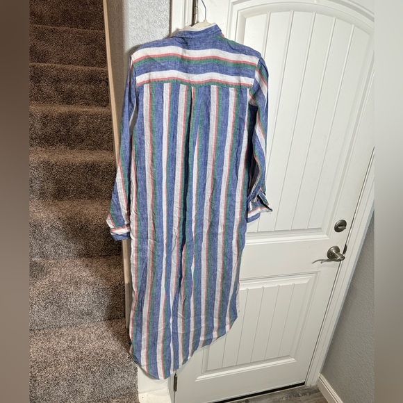 Frank & Eileen Rory Woven Long striped linen dress - Picture 8 of 10